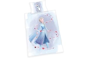 Herding Set Copripiumino Disney Frozen 2 Biancheria da Letto, Cotone, Multicolore, 40 x 60 cm, 100 x 135 cm