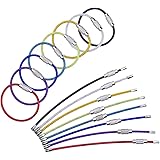 Wire Keychain Cable Key Ring Stainless Steel Colorful (2 mm, 4 Inch, 16 Pack)