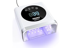 NAILGIRLS Lampada UV Led Unghie, 150W Professionale Lampada LED Unghie per Manicure Pedicure Sensore Automatico Lampada Unghie LED 4 Timer Display LCD