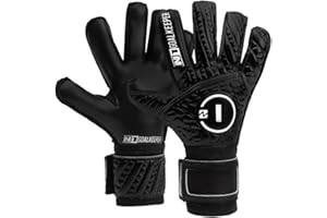 N1 Goalkeeper gloves Cronos SSG Pro Guantes de Portero de Adulto para Fútbol Profesional Cómodos y Ajustados de Látex Alemán. Antideslizantes y Transpirables. Cierre Elástico.