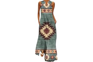 NNGOTD Robe Femme été Fluide Boheme Chic Robe Longue Femme Grande Taille sans Manches Imprimé Crâne Ample Ete Bohême Boho Plage Vacances Maxi Dress Robe de Soiree Femme Chic et Glamour