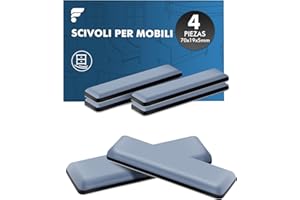 shinfly 4 Pezzi Scivoli per Mobili, Piedini per Mobili Autoadesivo in Teflon - 19 x 70 mm, Aiuta a Spostare Mobili Pesanti, Adatto a Sedie, Tavoli, Divani, Letti