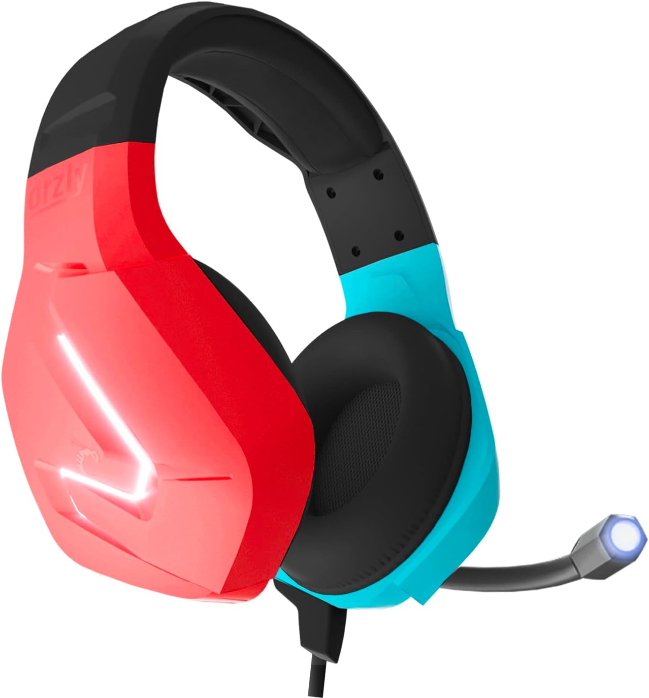 Orzly Auriculares Gaming Compatible con PS5, PS4, PC, Xbox, Nintendo Switch, con microfono Sonido Premiun RGB Luz LED, cancelación de Ruido - Hornet RXH20 Tanami Edicion