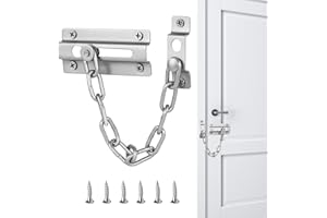 DAJING 1PCS Stainless Steel Door Chain,Door Chain Internal Door Lock,Door Chains for Front Door,Chain Lock for Door Anti Theft Home Safe Nickel Plated Door Locks with Screws.