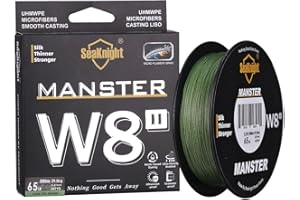 SeaKnight W8 II Sedal de Pesca Trenzado de Agua Salada de 8 Capas, 150 m/300 m/500 m, Polietileno Trenzado, 8 Hilos, para Carpa, Trucha, 15-100 kg