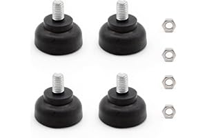 DEANKEJI 4 Pezzi Piedini per Mobili Regolabili, M8 x 30 Piedini Regolabili a Vite, Piedini di Livellamento per Gambe Mobili con Quattro Dadi, can be used for Furniture, Tables and Chairs, Sofas