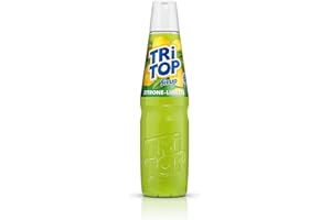 TRi TOP Getränkesirup Zitrone-Limette 1 x 600ml | Sirup für Wassersprudler | 1 Flasche ergibt ca. 5 Liter Erfrischungsgetränk