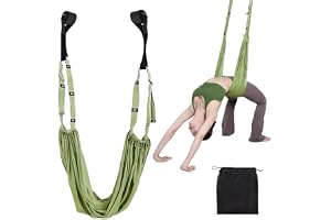 Yoga stretchband, justerbar Aerial Yogatyg dörrkarmar, yogaduk för upphängning, yogabält, bensträckare, stretchband, för balett pilates gymnastik, pilates, passform