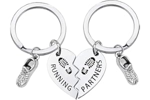 GENERIC BRANDS MYSOMY Running Partners Set Of Two Runner Shoe Charm Keychain Half Marathon Gift Race Day Gifts For Runners