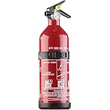 PEARL Autofeuerlöscher: Kompakter ABC-Feuerlöscher für Kfz & Co., 1 kg, 8A 34B C (Pkw Feuerlöscher, Kleine Feuerlöscher, Pers