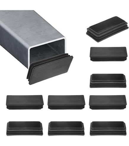 Embout Bouchon Pour Tube Rectangle 50x30 Mm (5x3 Cm) PVC Ailette - Neuf, Obturateur, UK
