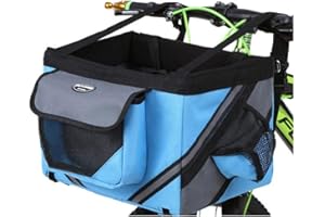wangza Fahrradkörbe für Hunde Vorne Kleine Katze Fahrradlenker Fahrradtasche Oxford-Stoff Hundeträger für Travel Shopping