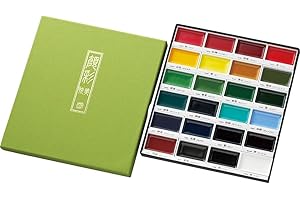 Kuretake GANSAI TAMBI 24 Colors Set, Watercolor Paint Set, Professional-quality for artists and crafters, AP-Certified, water colors for adult, Made in Japan, MC20/24V