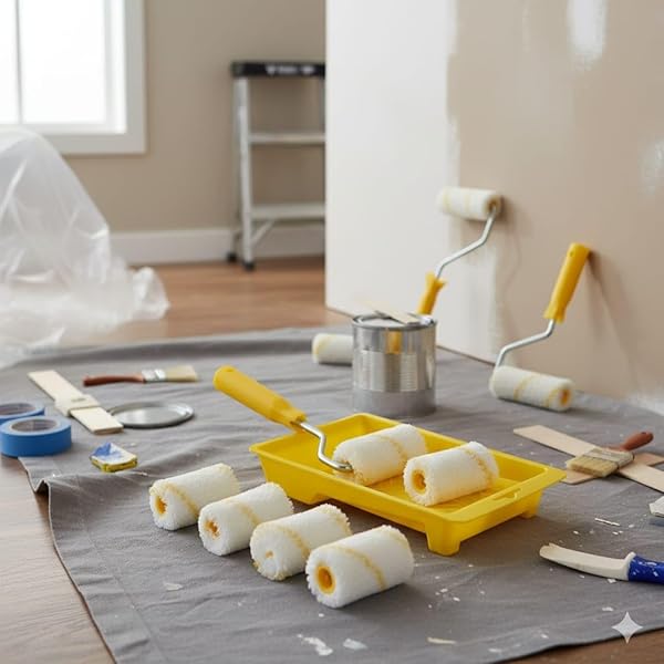 Paint Roller 2 Inch,High-Density Foam Roller With Frame,Tray,Mini Paint Roller