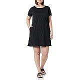 Amazon Essentials Miniabito a Maniche Corte in Jersey di Cotone con Elastico in Vita Donna