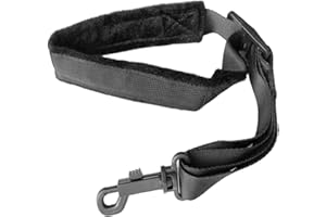 Morneve Correa para el cuello del saxofón con piel de oveja gruesa y acolchada regular de gamuza vellu con gancho para clarinete alto tenor soprano cuernos bajos sax cinturón de cuello