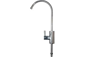 WATER FILTER MAN LTD Mini Swan Neck Drinking Water Filter Tap, Modern Chrome Finish, Fits All Water Filter Systems & RO