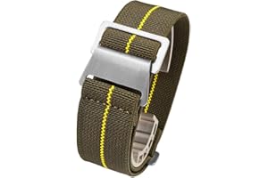 Nice Pies 60's French Troops Military Parachute Watch Band Elastic Fabric Nylon Watch Strap Silver Buckle 20mm 21mm 22mm
