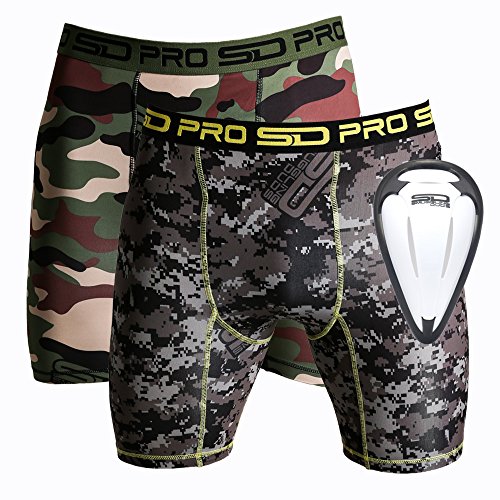 Smuggling Duds Compression Shorts - Groin Protector Guard - Thermal Shorts for Men