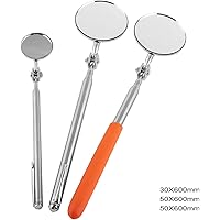 Teleskop-Inspektionsspiegel Werkzeug Edelstahl verstellbare Spiegelwelle(50 * 600mm Grip Cover)