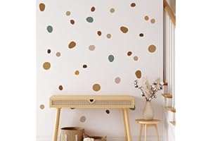 Neukids Boho Polka Dot Children's Wall Stickers Girls Wall Decals Nursery Stickers for Kids Bedrooms Livingroom Kindergarten Window Wall Decor