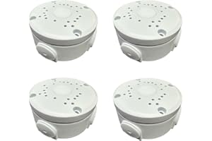 GENERALE 4x Scatole di Giunzione in Alluminio Impermeabili per Telecamere Bullet - Staffa di Montaggio in Metallo, Nasconde Cavi