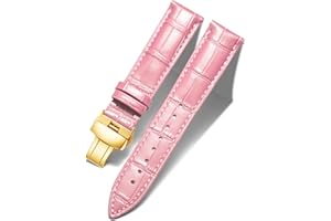 BINLUN Leather Watch Bands Replacement Alligator Pattern Watch Strap for Men Women with Silver/Gold/Rose Gold Butterfly Deployment Buckle 12mm 13mm 14mm 16mm 17mm 18mm 19mm 20mm 21mm 22mm 23mm 24mm