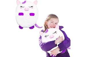 WANDERGO Saco de dormir para niños con almohada, 2 en 1, suave, cálido, animal plegable, para niños y niñas en todas las estaciones