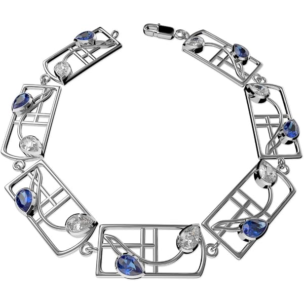 Bracciale Tennis In Argento Sterling Con Zirconia Cubica Graduata Da 3