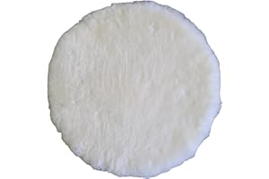 Naturasan Sitzkissen Rund, Lammfell Sitzauflage, warmes Sitzpolster, Fellkissen, Lammfell Echt, Rundes Kissen, Fell für Stühle, Sitzkissen Stuhl 38 cm (Weiß)