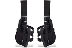 ‎BLACK SNAKE Black Snake® Tiefziehholster Set rechtes + linkes Beinholster - Pistolenholster Oberschenkel - Bein- und Gürtelbefestigung für Jagd, Airsoft, Militärspiele, Paintball, Training oder Cosplay