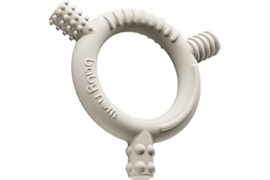 Baby Nom ® Anneau de Dentition pour Bébé - Anneau de Dentition pour Bébé en Silicone 100% Alimentaire Sans BPA, Jouet Dentition Bébé pour Soulager Les Gencives Bebe, Soulagement Dent Bébé