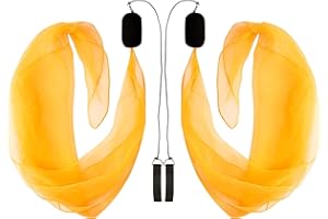 Diabolo Freizeitsport -Paire de Poi Lumineux UV - Orange - 40 cm - Ailes d'ange - Spiral Pois - Soft-Pois - Sac de Transport inclu - Idéal pour débutants et Professionnels