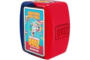 Top Trumps Gra quizowa o krajach i flagach, 500 pytań, aby sprawdzić swoją wiedzę i pamięć o krajach, kontynentach, kulturach i flagach, prezent edukacyjny i zabawka dla chłopców i dziewcząt w wieku