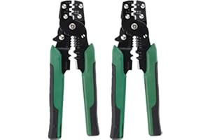 DIVONO 2PCS Wire Crimping Tool, Crimper Plier Set,Crimping Tool for Insulated Electrical Connectors,Sturdy Ratcheting Wire Crimper,Durable Ratchet Wire Terminal Crimpe,Versatile Wire Crimp Tool (Green)