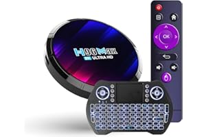 ALWTNIET Smart TV Box Ultra 8K HDR10, Android 13 2.4G 5G Dual Band WiFi6 Smart Streaming Media Player Bluetooth 5.0 RK3528 Quad-Core 64 Bits con Mini Tastiera Retroilluminata for Home Office