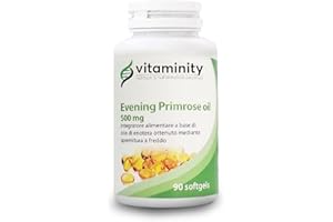 Vitaminity Evening Primrose Oil, Integratore Alimentare - Antiossidante e Antiinfiammatorio per pelle e articolazioni, a Base di Olio di Enotera - Formato da 90 Capsule Softgel