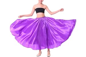 YEAHDOR Enfants Filles Jupe de Danse Mousseline Jupe Ceinture Élastique Jupe Courte Jupettes Jupe de Danse du Ventre Spectacle Fêtes Cadeau 3-12 Ans