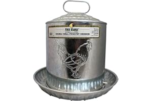 HARRIS FARMS Harris 1000263 Free Range Galvanized Double Wall Poultry Drinker, 2 gallon, Silver