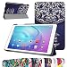 Produktbild MediaPad T2 10.0 Pro Schlank hülle,Mama Mouth Ultra Schlank Superleicht Ständer PU Leder Smart Shell hülle mit Standfunktion für 10.1" HuaWei MediaPad T2 10.0 Pro Android Tablet,Rattan Flower