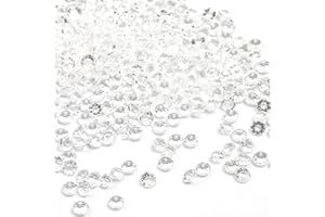 DUORIES 1000 cristalli di diamante decorativi in acrilico da 4 mm, con brillantini, decorazione da tavolo, cristalli scintillanti, per matrimoni, battesimi, fidanzamenti, San Valentino, decorazioni per la