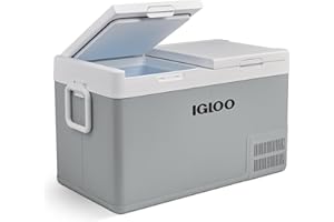 ‎IGLOO IGLOO ICF 80DZ Kompressor-Kühlbox Dual Zone, 78 Liter, 12/24 V und 230 V, Mini-Kühlschrank -18 °C bis 20 °C für Auto, LKW, Boot, Wohnmobil und Steckdose