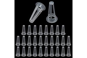 Dofu 30 Pcs Hydroponics Grow Baskets Pod Shaped Plant Cups Plastic Slotted Net Grow Sponges Basket Reusable Growing Accessories for Indoor AeroGarden Balcony Hydroponics Planting Systems,Transparent