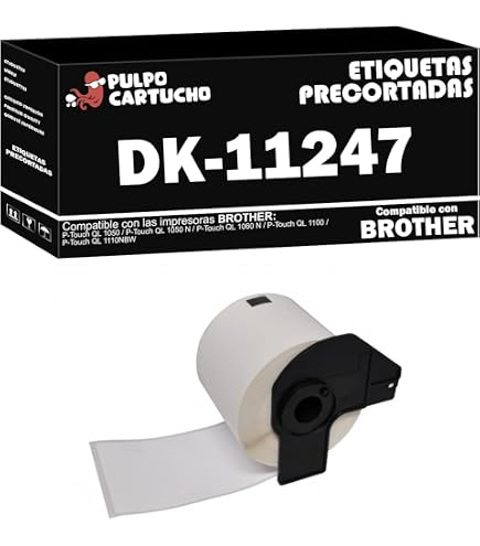 BETCKEY - 6 Rollen DK-11247 Etiketten mit NUR 1 Wiederverwendbare Etikettenhalter, 103mm x 164mm, Schwarz auf Weiß, 1080 Versandetiketten für Brother QL Etikettendrucker BETCKEY - 6 Rollen DK-11247 Etiketten mit NUR 1 Wiederverwendbare Etikettenhalter, 103mm x 164mm, Schwarz auf Weiß, 1080 Versandetiketten für Brother QL Etikettendrucker