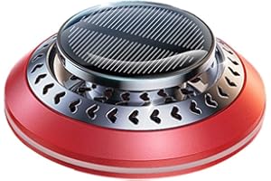 CARPANGO Sbrinatore per veicoli, a energia solare, rotante, per rimuovere la neve, elettromagnetico, antigelo, per godersi il veicolo senza ghiaccio con uno sbrinatore a bordo (rosso)