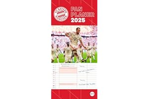 FC Bayern München Fanplaner 2025: Wandkalender für Fans von Bayern München. Planer 2025 mit drei Spalten. Kalender 2025 zum Eintragen von Terminen. 16 x 34,7 cm. (Bundesliga Kalender Heye)