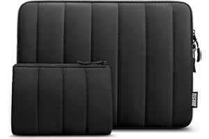TECOOL 15 15,6 Pulgadas Funda Ordenador Portátil para 15,6" Lenovo Ideapad Thinkpad HP DELL Acer Chromebook Laptop,Macbook Pro 16 M3 M2 M1,16 Notebook Protectora Funda Bolsa Blanda,Negro