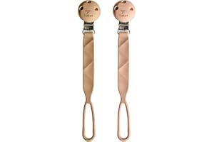 Colifree® - Chupetero, broche pinza todo Silicona para chupete, cadena chupete bebe extra flexible, sujeta chupete extra pinza, +0 meses para chupetes de anilla, Seguro y agradable al tacto