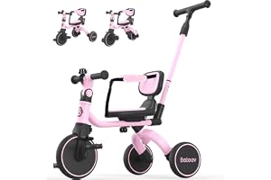 BELEEV 5-I-1 Trehjuling för Småbarn från 1 År Med Körhandtag, Pedaler