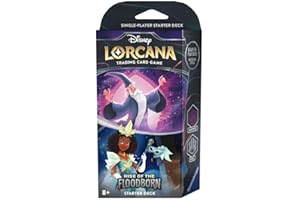RAVENSBURGER VERLAG GMBH Disney Lorcana Trading Card Game: Aufstieg der Flutgestalten - Starter Deck Amethyst und Stahl (Englisch)